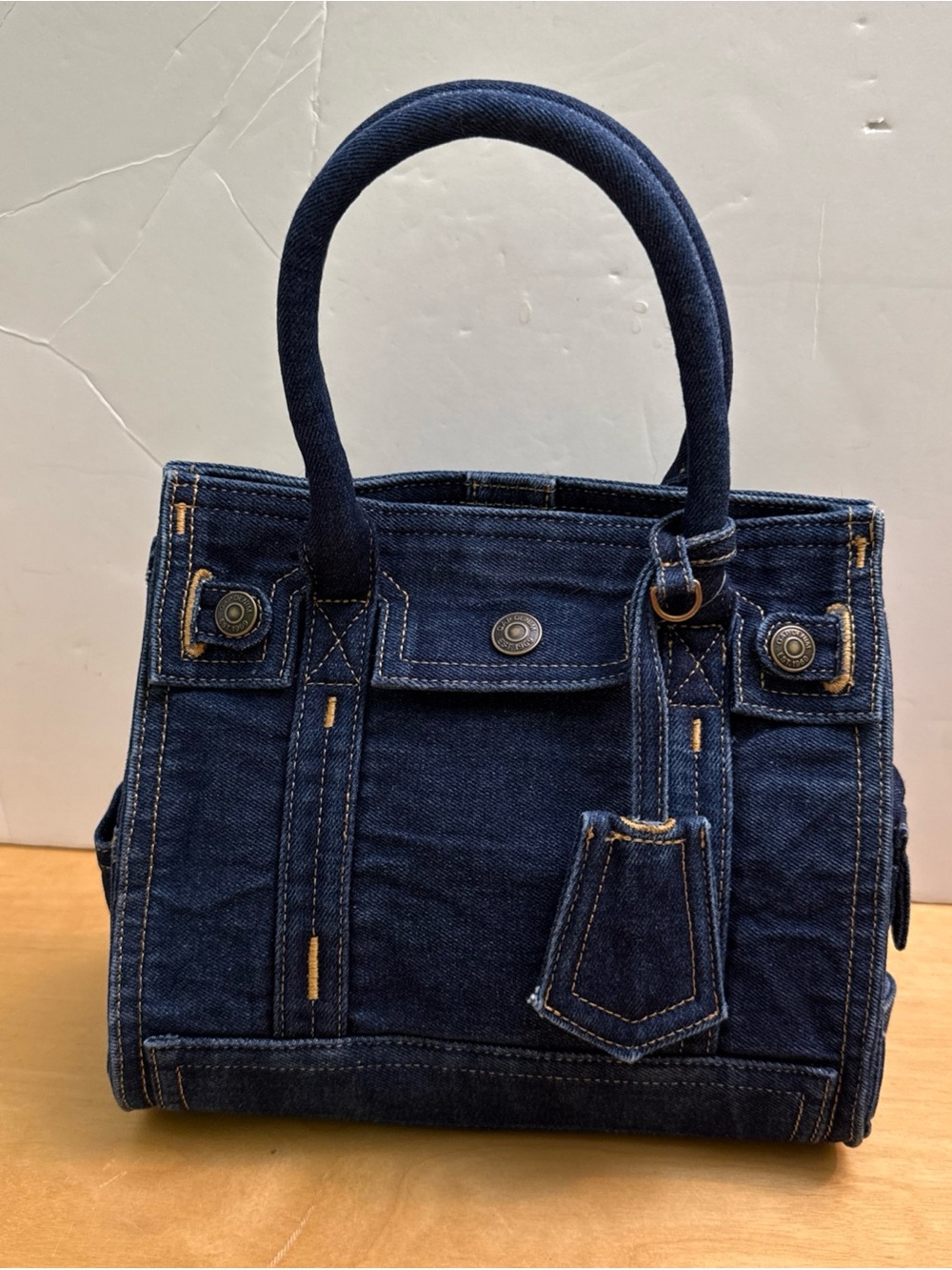 NWT GAP Denim 5 Pocket Small Tote Bag - Dark Blue